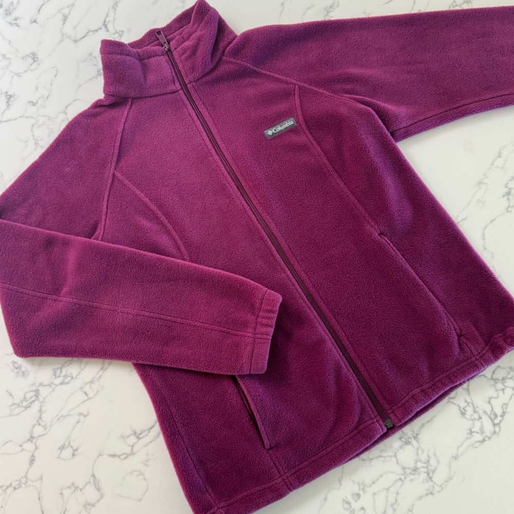 Columbia Benton Springs Full Zip Fleece Jacket - Purple Plum - Size Large